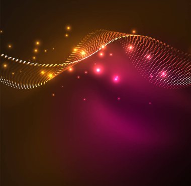 Vektör dalga parçacıklar arka plan