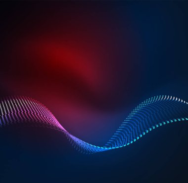 Vektör dalga parçacıklar arka plan