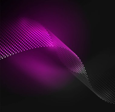 Tasarım şablonu parlayan parçacıkları dalga