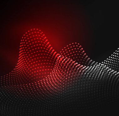 Tasarım şablonu parlayan parçacıkları dalga