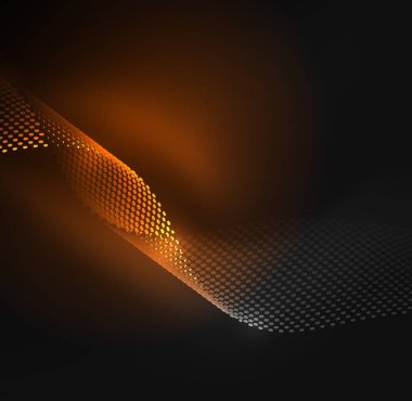 Tasarım şablonu parlayan parçacıkları dalga