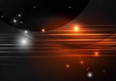 parlayan futuristik çizgiler