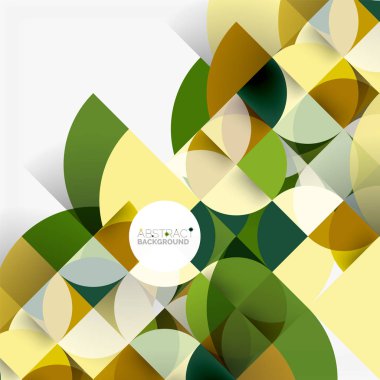 Kağıt daire kesim, mozaik mix geometrik desen tasarım