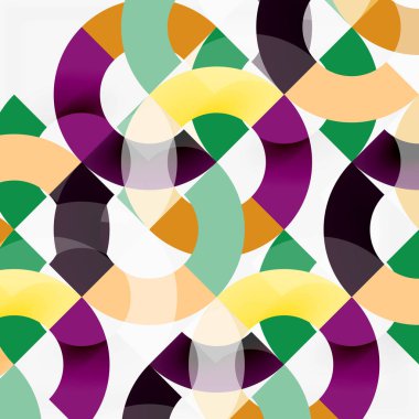 Modern geometrik desen tasarım gri arka plan üzerinde renkli halkalar