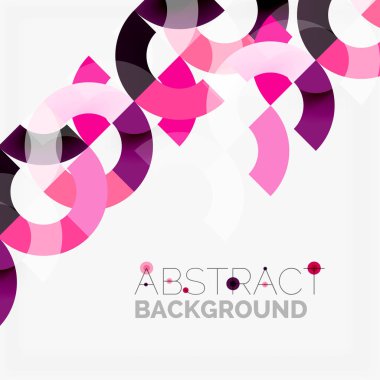 Modern geometrik desen tasarım gri arka plan üzerinde renkli halkalar