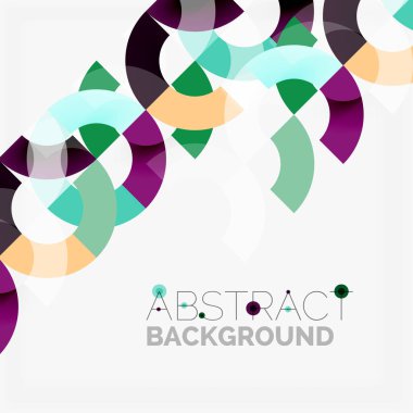 Modern geometrik desen tasarım gri arka plan üzerinde renkli halkalar