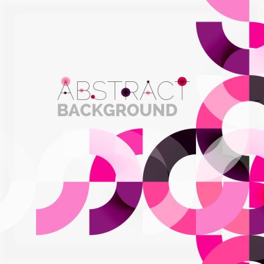 Modern geometrik desen tasarım gri arka plan üzerinde renkli halkalar