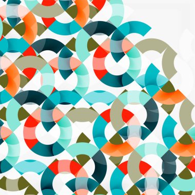 Modern geometrik desen tasarım gri arka plan üzerinde renkli halkalar