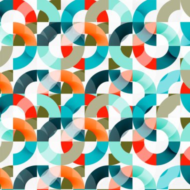 Modern geometrik desen tasarım gri arka plan üzerinde renkli halkalar