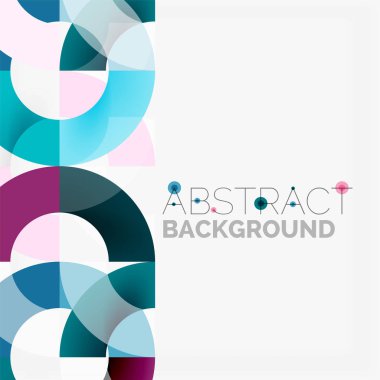 Modern geometrik desen tasarım gri arka plan üzerinde renkli halkalar