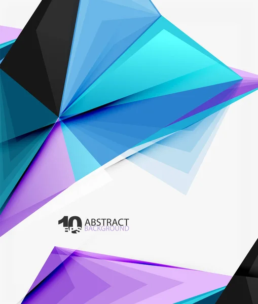 3D-Dreieck-polygonaler abstrakter Vektor — Stockvektor
