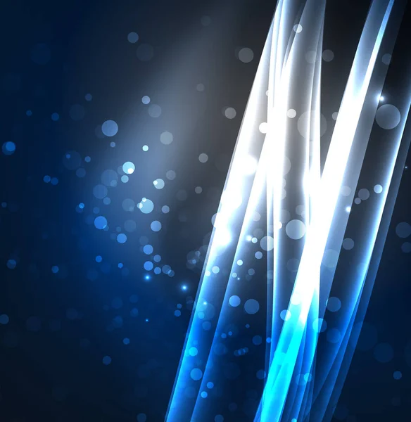 Enerji hatları, karanlıkta parlayan dalgalar vektör arka plan