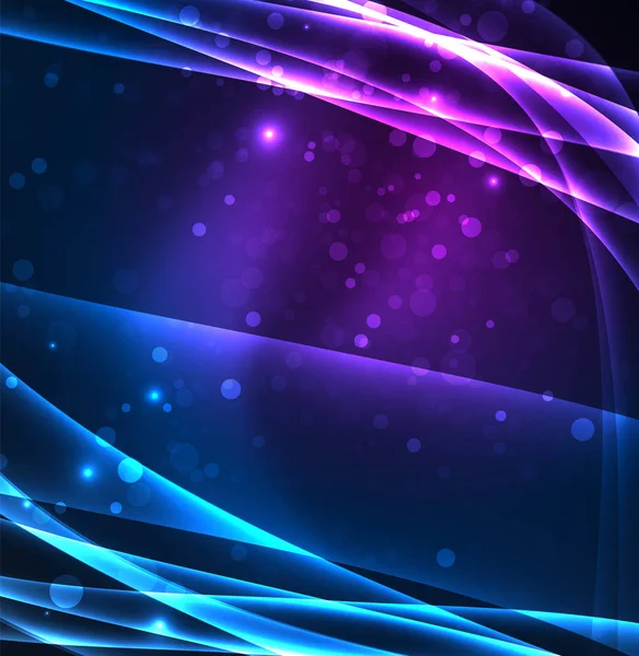 Enerji hatları, karanlıkta parlayan dalgalar vektör arka plan