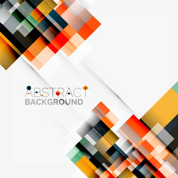 Abstract blocks template design background, simple geometric shapes on white, straight lines and rectangles — Stock Vector