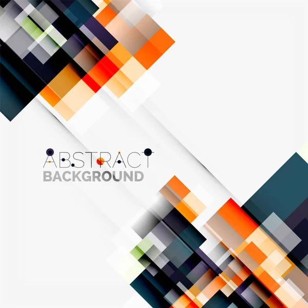 Abstract blocks template design background, simple geometric shapes on white, straight lines and rectangles — Stock Vector