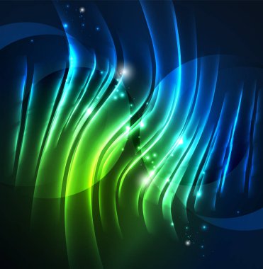 parlayan futuristik çizgiler