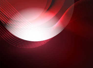 Parçacıklar koyu renk arka plan üzerinde oluşturulan parlayan dalga