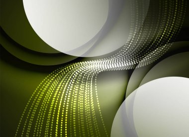 Parçacıklar koyu renk arka plan üzerinde oluşturulan parlayan dalga