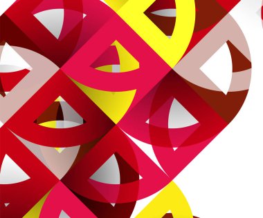 Kağıt daire kesim, mozaik mix geometrik desen tasarım