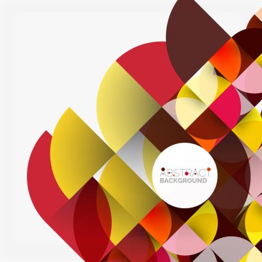 Kağıt daire kesim, mozaik mix geometrik desen tasarım