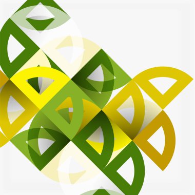 Kağıt daire kesim, mozaik mix geometrik desen tasarım