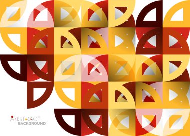 Kağıt daire kesim, mozaik mix geometrik desen tasarım