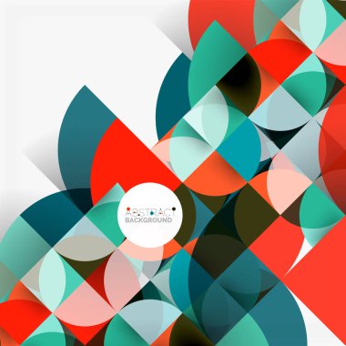 Kağıt daire kesim, mozaik mix geometrik desen tasarım