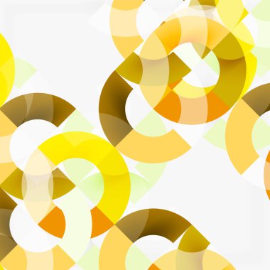 Modern geometrik desen tasarım gri arka plan üzerinde renkli halkalar