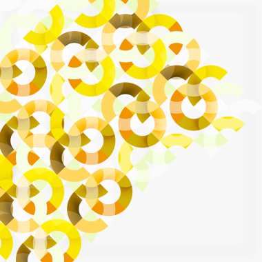 Modern geometrik desen tasarım gri arka plan üzerinde renkli halkalar