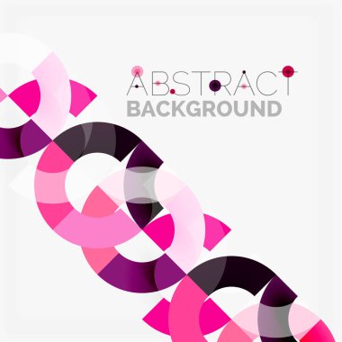 Modern geometrik desen tasarım gri arka plan üzerinde renkli halkalar