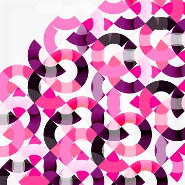 Modern geometrik desen tasarım gri arka plan üzerinde renkli halkalar