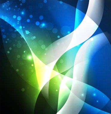 Neon ışıklı dalgalar