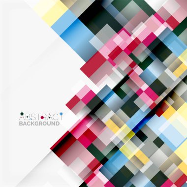 Soyut engeller şablon tasarım arka plan, beyaz, basit geometrik şekiller düz çizgiler ve dikdörtgenler