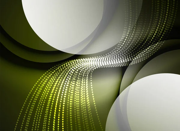 Parçacıklar koyu renk arka plan üzerinde oluşturulan parlayan dalga