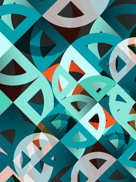 Kağıt daire kesim, mozaik mix geometrik desen tasarım