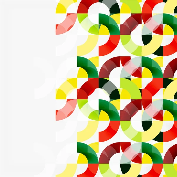 Modern geometrik desen tasarım gri arka plan üzerinde renkli halkalar