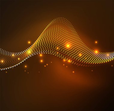 Vektör dalga parçacıklar arka plan