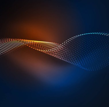 Vektör dalga parçacıklar arka plan