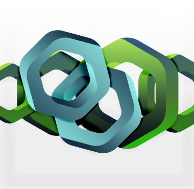 Üst üste gelen altıgenler arka planı Tasarla