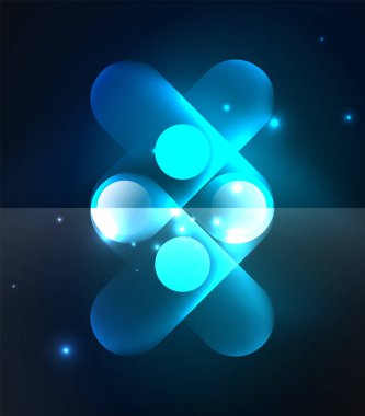 Vektör geometrik parlayan arka plan şekilleri