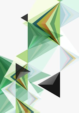 Üçgen düşük Poli vektör a4 boyutu geometrik soyut şablonu