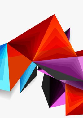 Vektör düşük Poli tarzı 3d üçgen çizgi