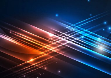 parlayan futuristik çizgiler