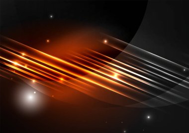 parlayan futuristik çizgiler