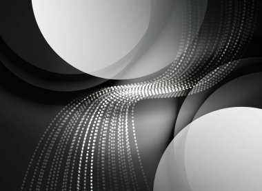 Parçacıklar koyu renk arka plan üzerinde oluşturulan parlayan dalga