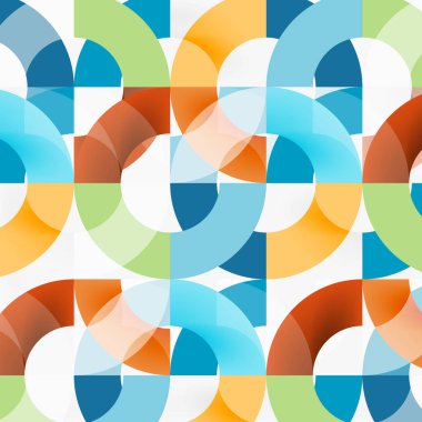 Modern geometrik desen tasarım gri arka plan üzerinde renkli halkalar