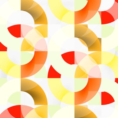 Modern geometrik desen tasarım gri arka plan üzerinde renkli halkalar