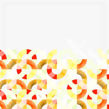 Modern geometrik desen tasarım gri arka plan üzerinde renkli halkalar