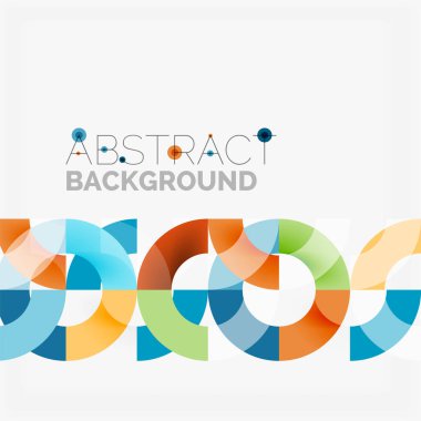 Modern geometrik desen tasarım gri arka plan üzerinde renkli halkalar