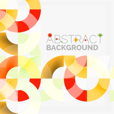 Modern geometrik desen tasarım gri arka plan üzerinde renkli halkalar